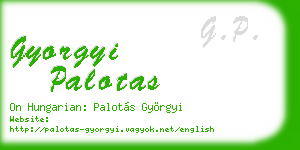 gyorgyi palotas business card