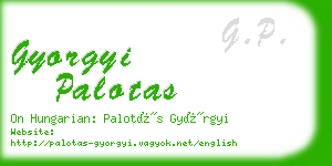 gyorgyi palotas business card